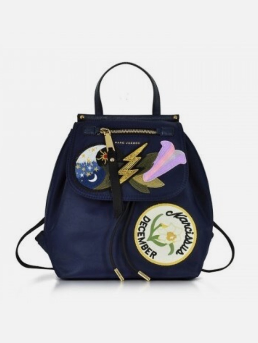 Marc Jacobs Patchwork Nylon Drawstring Backpack